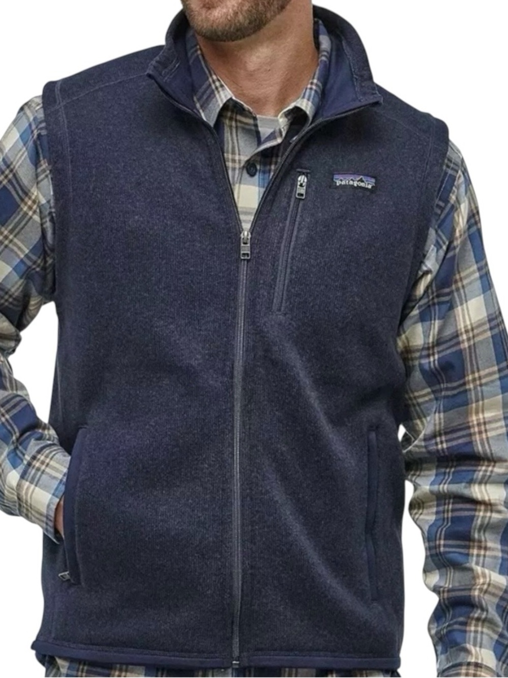 Patagonia Better Sweater Fleece Vest Men’s L Navy Blue Full Zip Outdoor Gorpcore